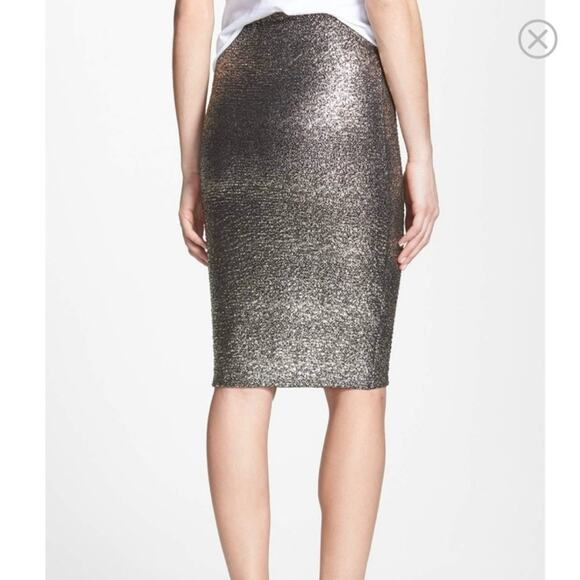 ๐ NWT June & Hudson High Waisted Pencil Skirt Sparkle Shiny Shimmer Party Large - Picture 2 of 15